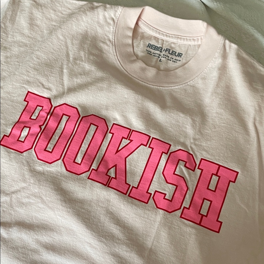 Rebel + Fluer Pink Bookish Graphic Tee *like new, only worn once*